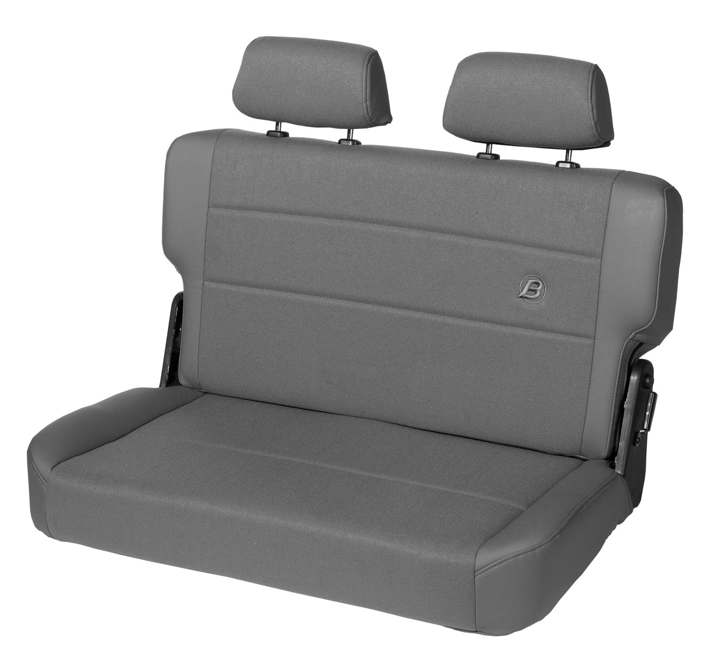 Bestop Jeep Rear Bench Seat Trailmax II Fold-N-Tumble Seat For Jeep 1955-1983 CJ5 Center Fabric Insert Bestop