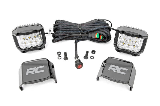 3 Inch Chrome Series LED Lights | Wide Angle Osram | Pair Rough Country