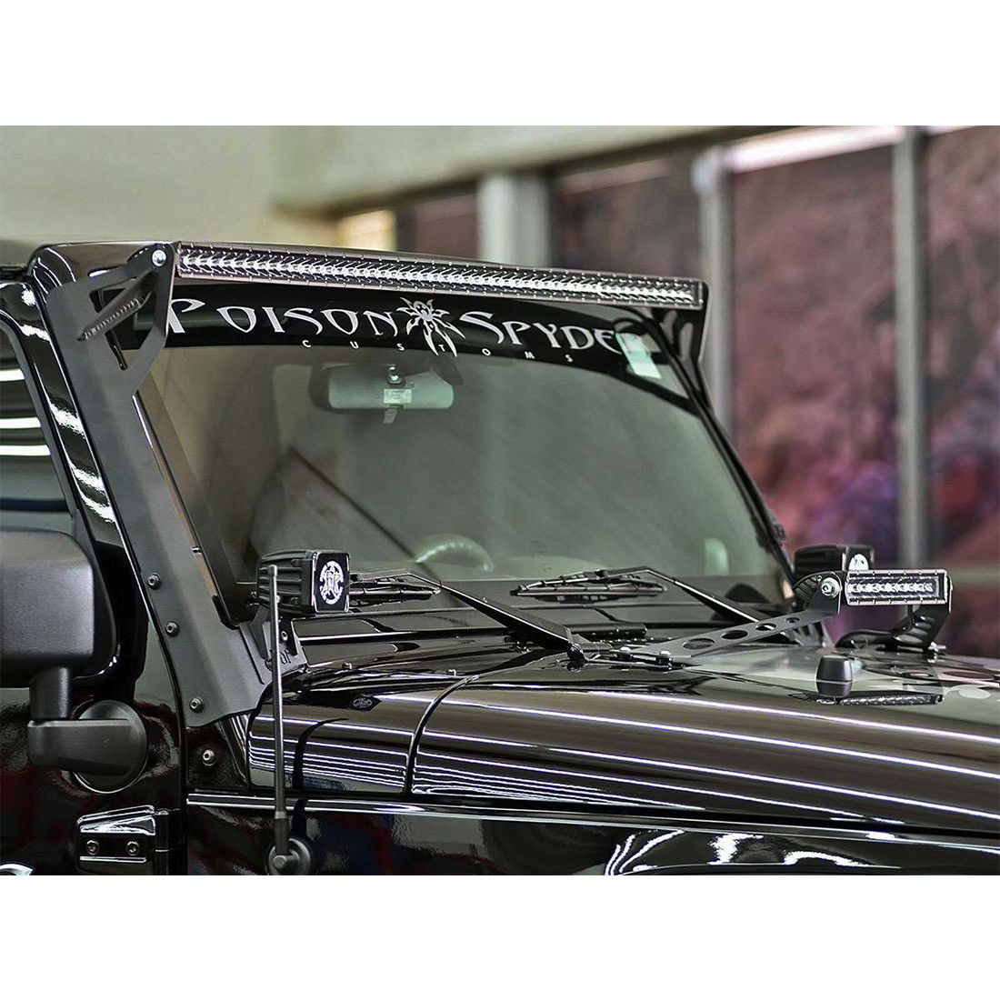 07-15 Jeep JK Brow Light Mount E-Series Pro Rigid Industries-2