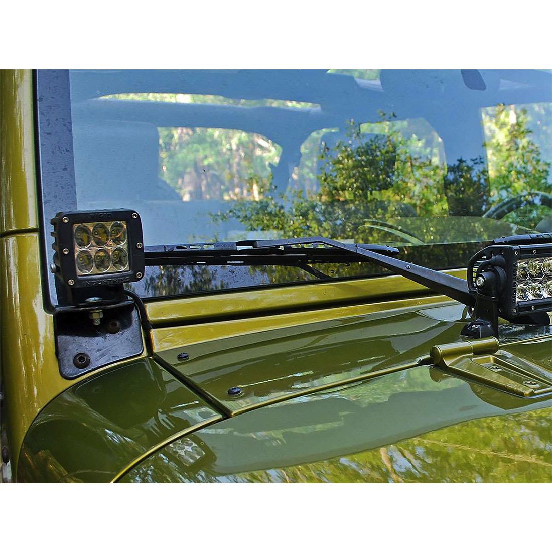 07-17 Jeep JK A-Pillar Mount D-Series Pro Rigid Industries-1
