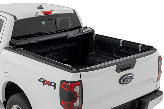 Soft Roll Up Bed Cover 5 Foot Bed Ford Ranger 2WD/4WD (2024-2026) Rough Country-1