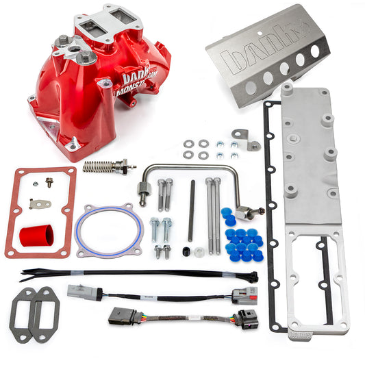 Monster-Ram Intake System for 19-24 Ram 2500/3500 6.7L Cummins Red Powdercoat Banks Power-1
