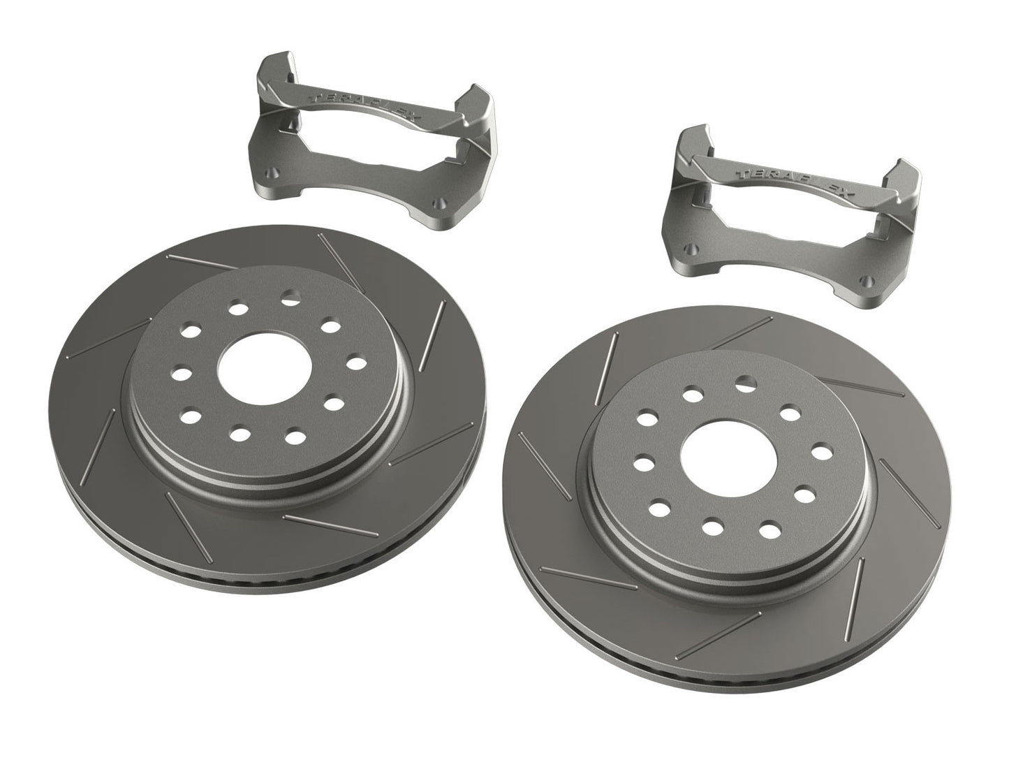 07-18 Wrangler JK Front Performance Big Rotor Kit w/ Slotted Rotors 5x5 Inch & 5x5.5 Inch TeraFlex