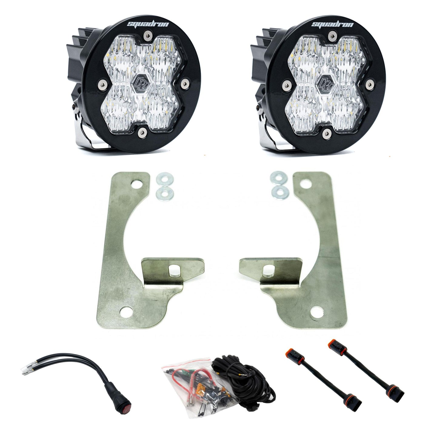 Squadron-R 2.0 Sport Fog Pocket Light Kit Jeep 2018-26 Wrangler JL 2020-26 Gladiator JT w/ Oe Rubicon Bumper Baja Designs