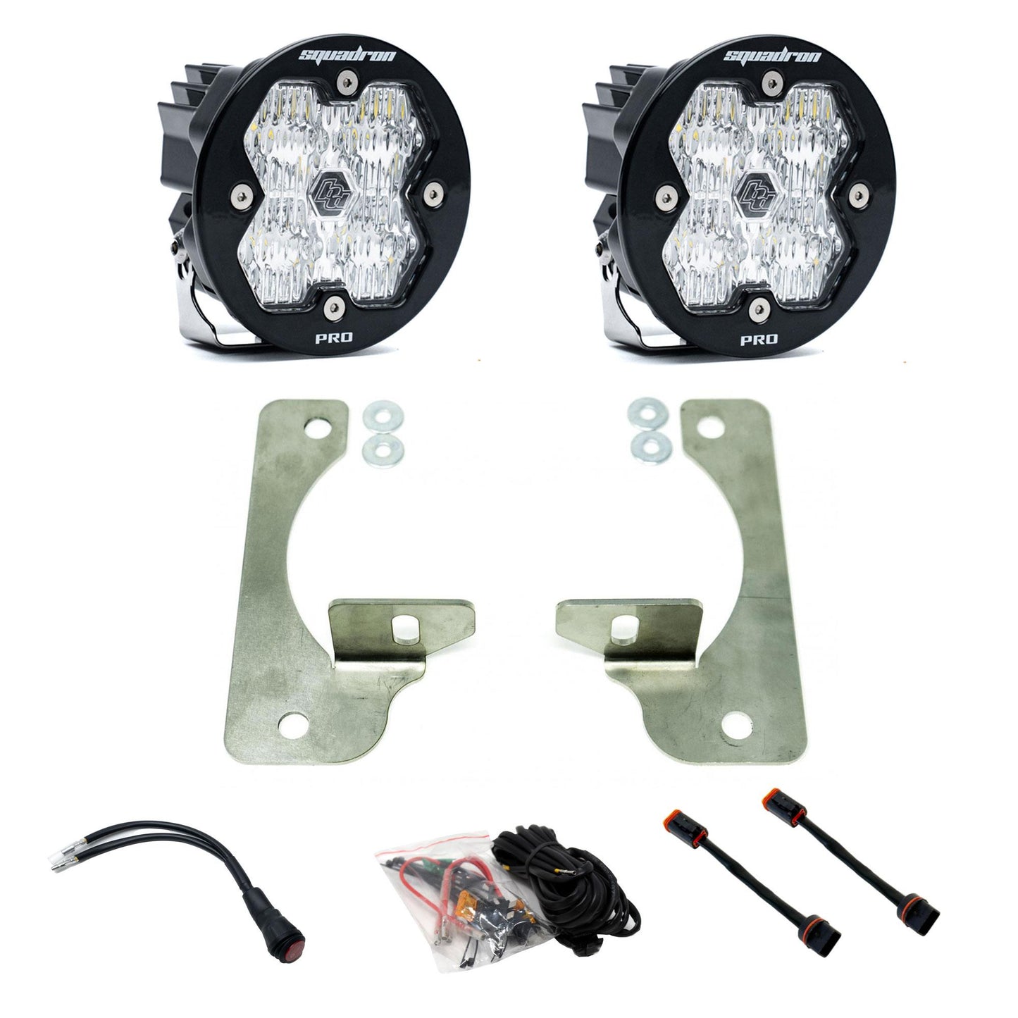 Squadron-R 2.0 Pro Fog Pocket Light Kit Jeep 2018-26 Wrangler JL 2020-26 Gladiator JT w/ Oe Rubicon Bumper Baja Designs