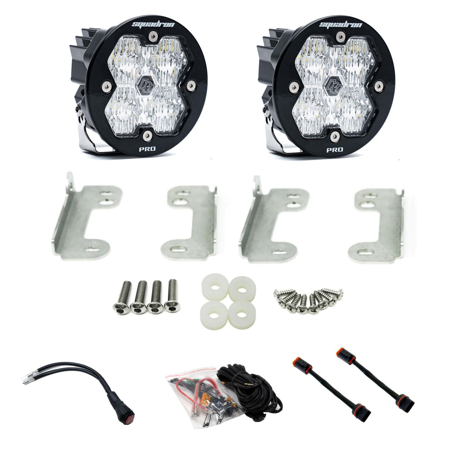 Squadron-R 2.0 Pro Fog Pocket Light Kit Jeep 2018-26 Wrangler JL 2020-26 Gladiator JT w/ Oe Sahara Bumper Baja Designs