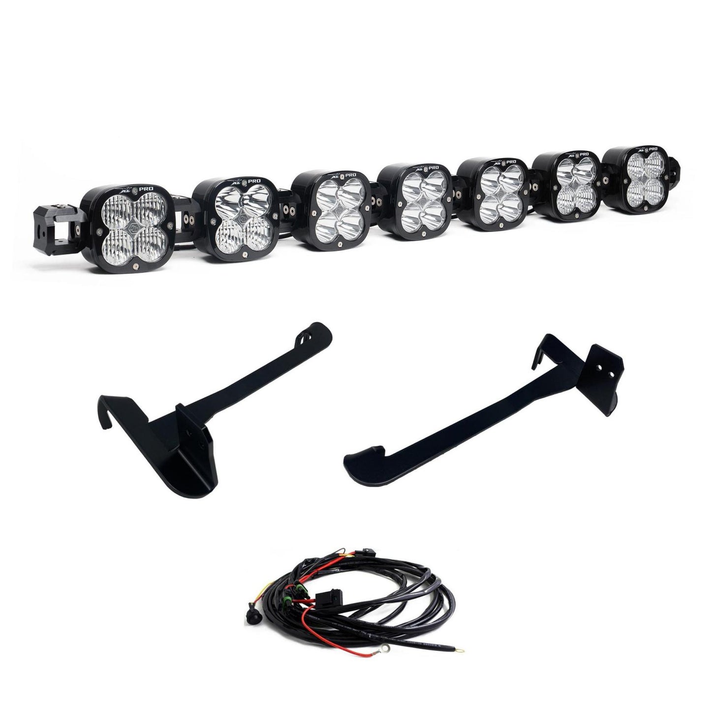 XL Pro Linkable Sport Bumper Light Kit 19-24 2500/3500/4500/5500 (Multi-Pattern Clear Toggle Wiring) Baja Designs