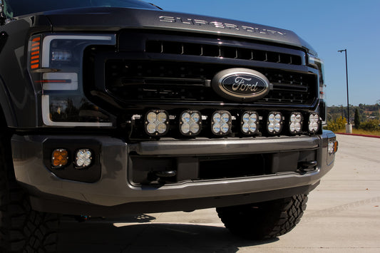7XL Pro Linkable LED Light Bar Bumper Kit for Ford F-250/350 Super Duty 2020-2022 (Light Pattern Multi-Pattern Color Clear Wiring Type Upfitter) Baja Designs-1