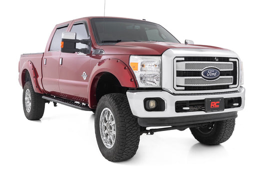 RPT2 Running Board Crew Cab Black Ford F-250/F-350 Super Duty (09-16) Rough Country-1
