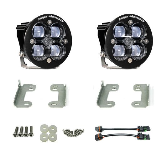 Jeep JK Fog Light Squadron-R SAE LED 07-18 Wrangler JK Fog Pocket Kit Baja Designs-1