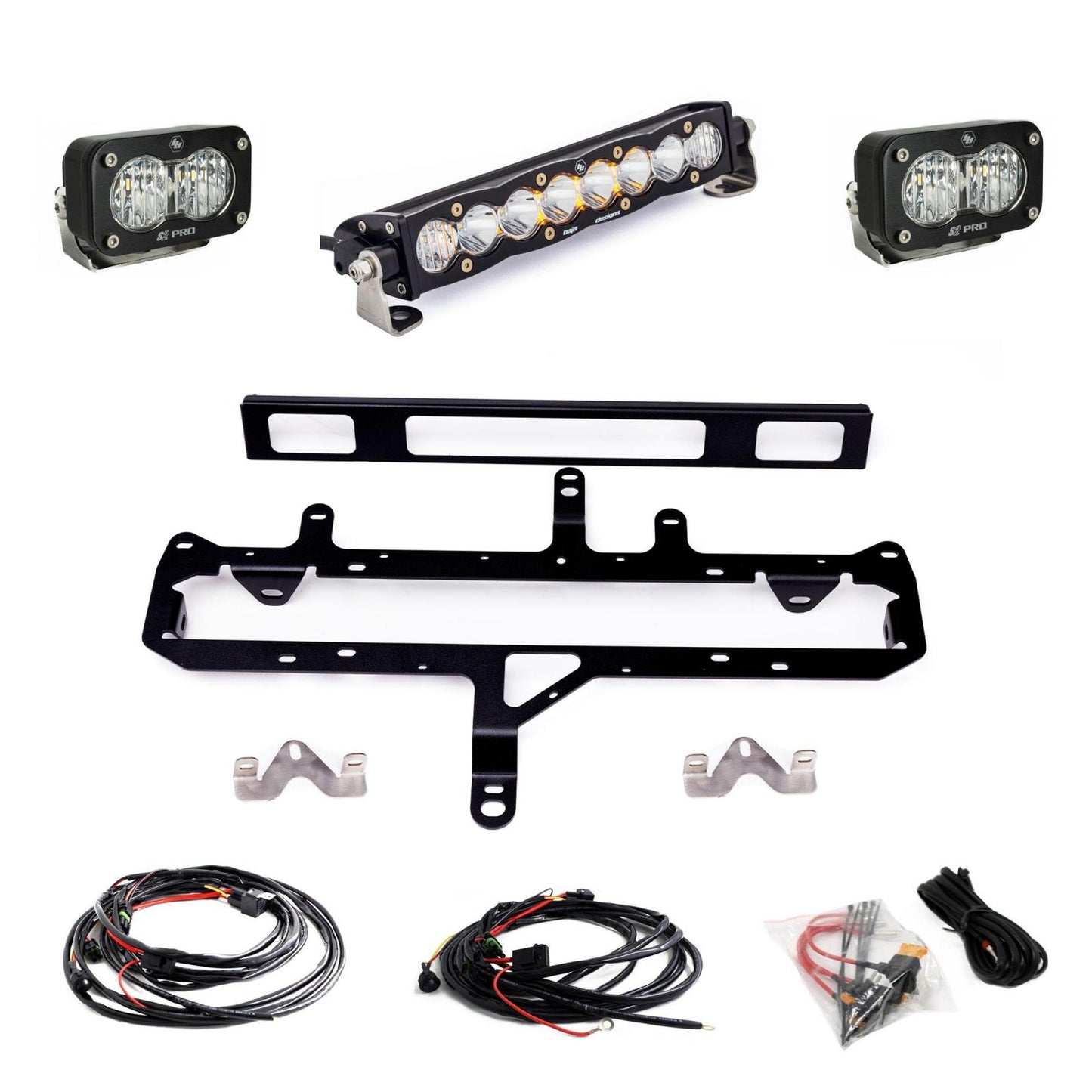 S8 10-inch/S2 Pro Grille Light Kit 2024-On Toyota Tacoma TRD Pro Baja Designs-4