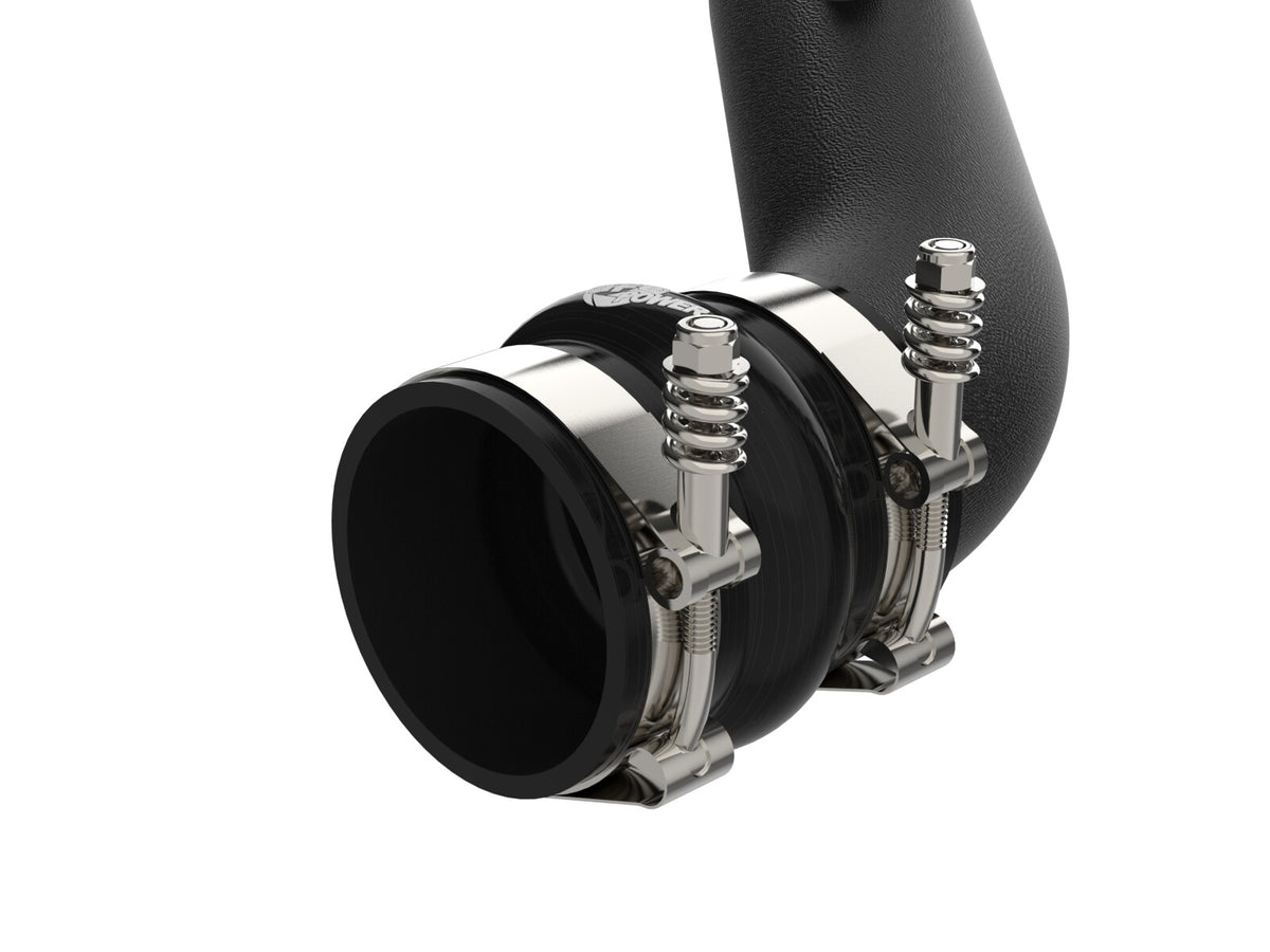 BladeRunner 3 Inch Aluminum Hot Charge Pipe Black GM Diesel Trucks 04.5-10 V8-6.6L (td) Lly/Lbz/Lmm aFe Power-3