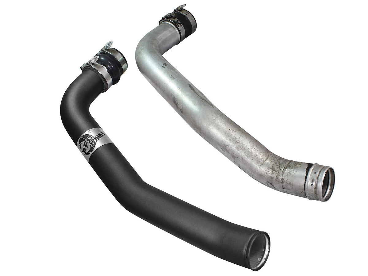 BladeRunner 3 Inch Aluminum Cold Charge Pipe Black Ford Diesel Trucks 99-03 V8-7.3L (td) aFe Power-5