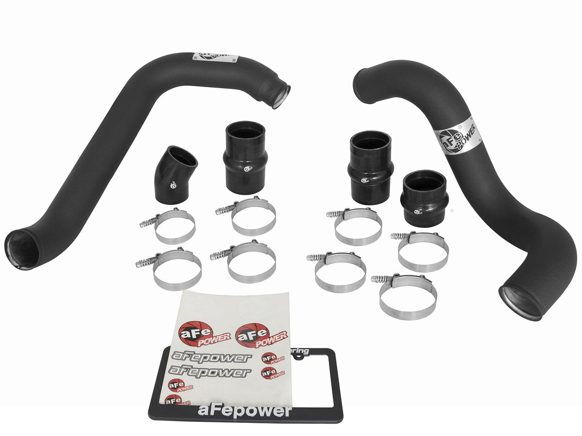BladeRunner GT Series Intercooler Kit w/ Tubes Black Ford Diesel Trucks 03-07 V8-6.0L (td) aFe Power-6