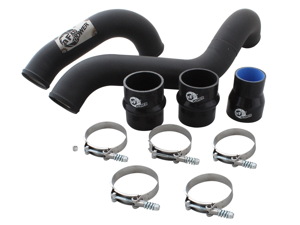 BladeRunner 3 Inch Aluminum Hot Charge Pipe Black GM Diesel Trucks 11-16 V8-6.6L (td) Lml aFe Power-5