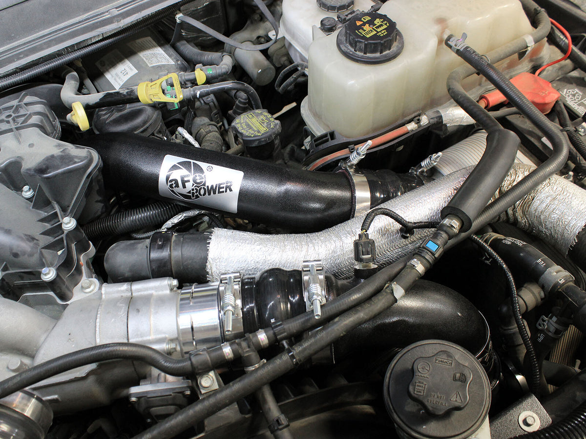BladeRunner 3 Inch Aluminum Hot and Cold Charge Pipe Kit Black Ford Diesel Trucks 11-16 V8-6.7L (td) aFe Power-5