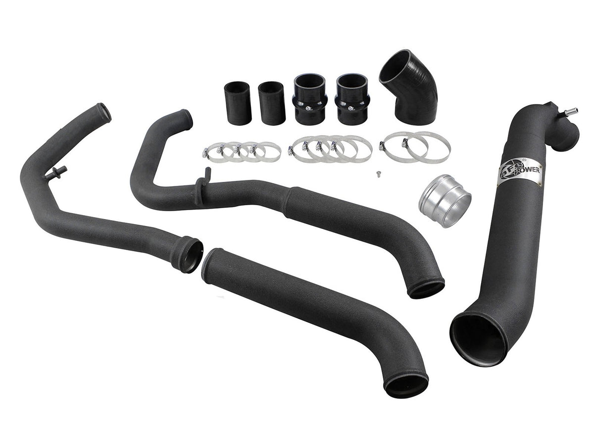BladeRunner Aluminum Hot and Cold Charge Pipe Kit Black Ford F-150 15-19 V6-2.7L (tt) aFe Power-7