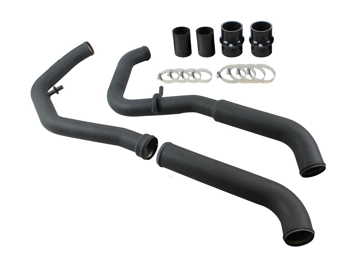 BladeRunner 3 Inch Aluminum Hot Charge Pipe Black Ford F-150 15-19 V6-2.7L (tt) aFe Power-5