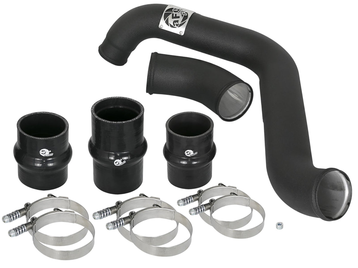 BladeRunner 3 Inch Aluminum Hot Charge Pipe Black GM Diesel Trucks 17-19 V8-6.6L (td) L5P aFe Power-4