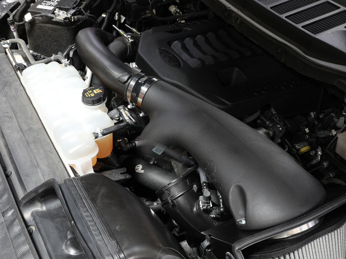 BladeRunner 3 Inch Aluminum Hot Charge Pipe Black Ford F-150/Raptor 21-26 V6-3.5L (tt) aFe Power-5