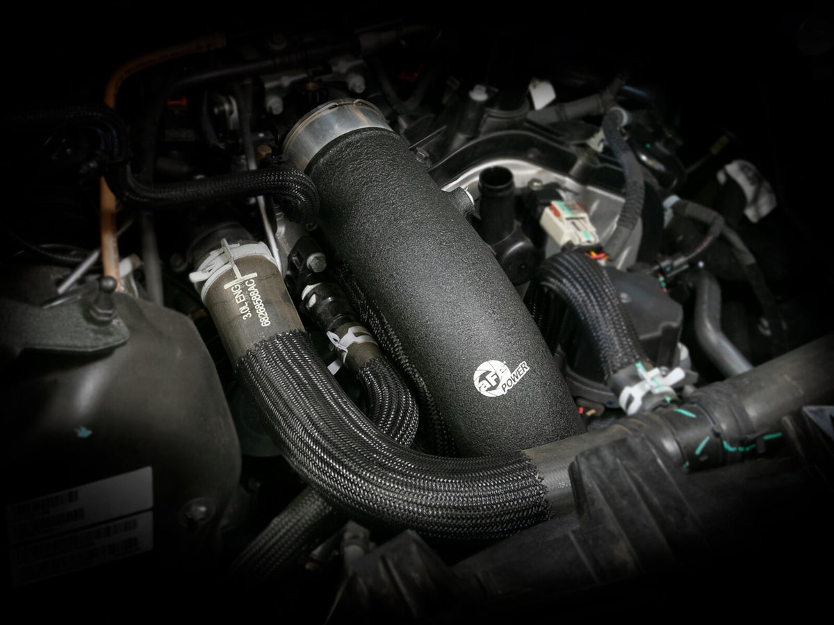 BladeRunner 3 Inch Aluminum Cold Charge Pipe Black Ram 1500 20-22 V6-3.0L (td) aFe Power-5