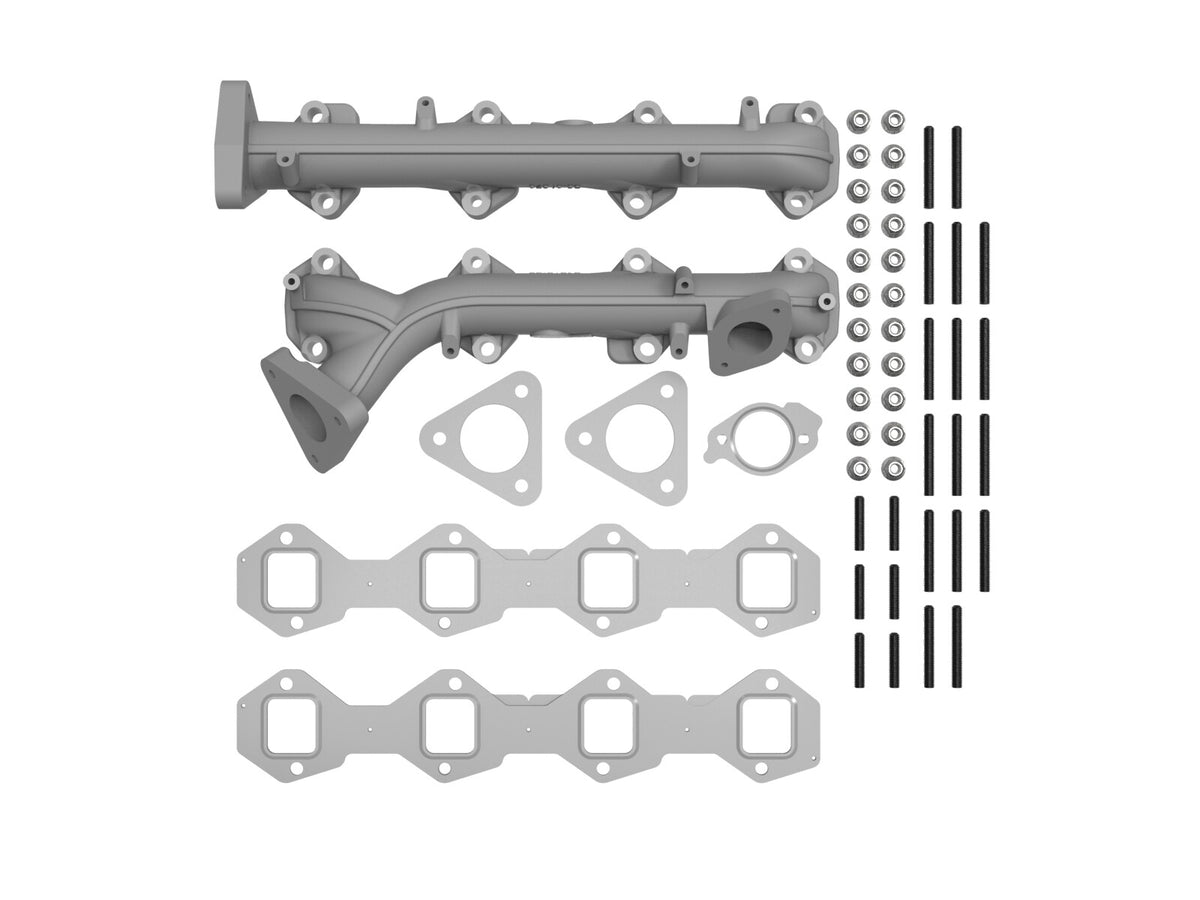 BladeRunner Ported Ductile Iron Exhaust Manifold Ford Diesel Trucks 15-19 V8-6.7L (td) aFe Power-1