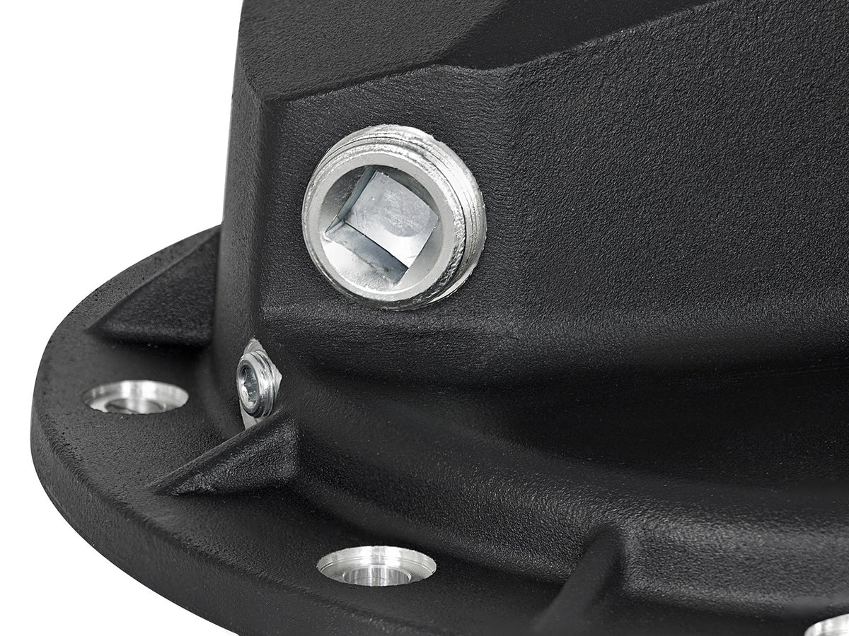 Pro Series Front Differential Cover Black w/ Machined Fins Dodge Diesel Trucks 03-12 L6-5.9/6.7L (td) aFe Power-5