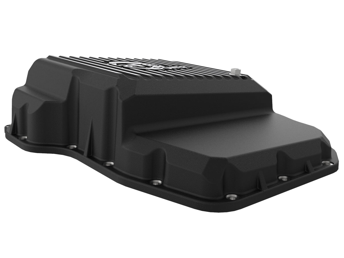 Pro Series Transmission Pan Black w/ Machined Fins Dodge Diesel Trucks 13-23 (68RFE) aFe Power-4