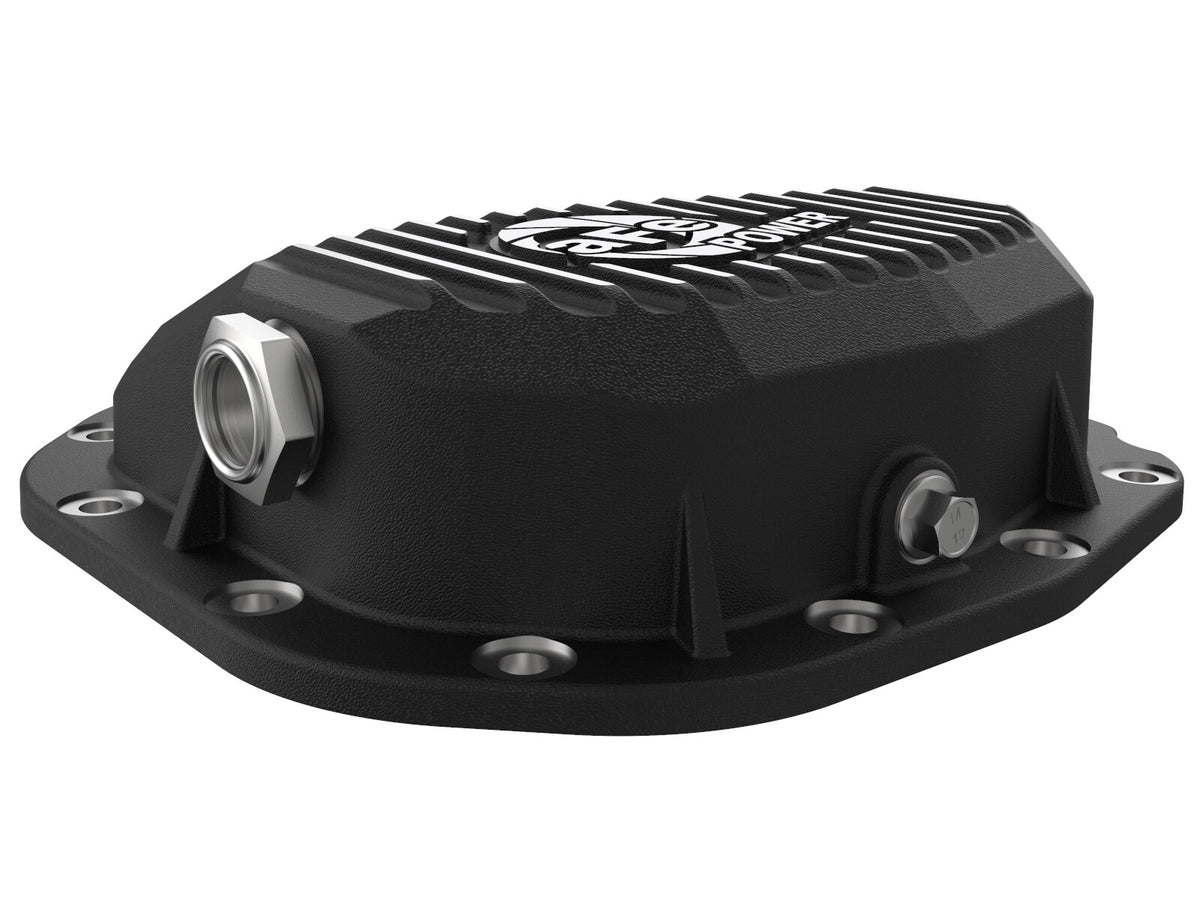 Pro Series Rear Differential Cover Black w/ Machined Fins Ford F-150 15-23 (Super 8.8-12) aFe Power-4