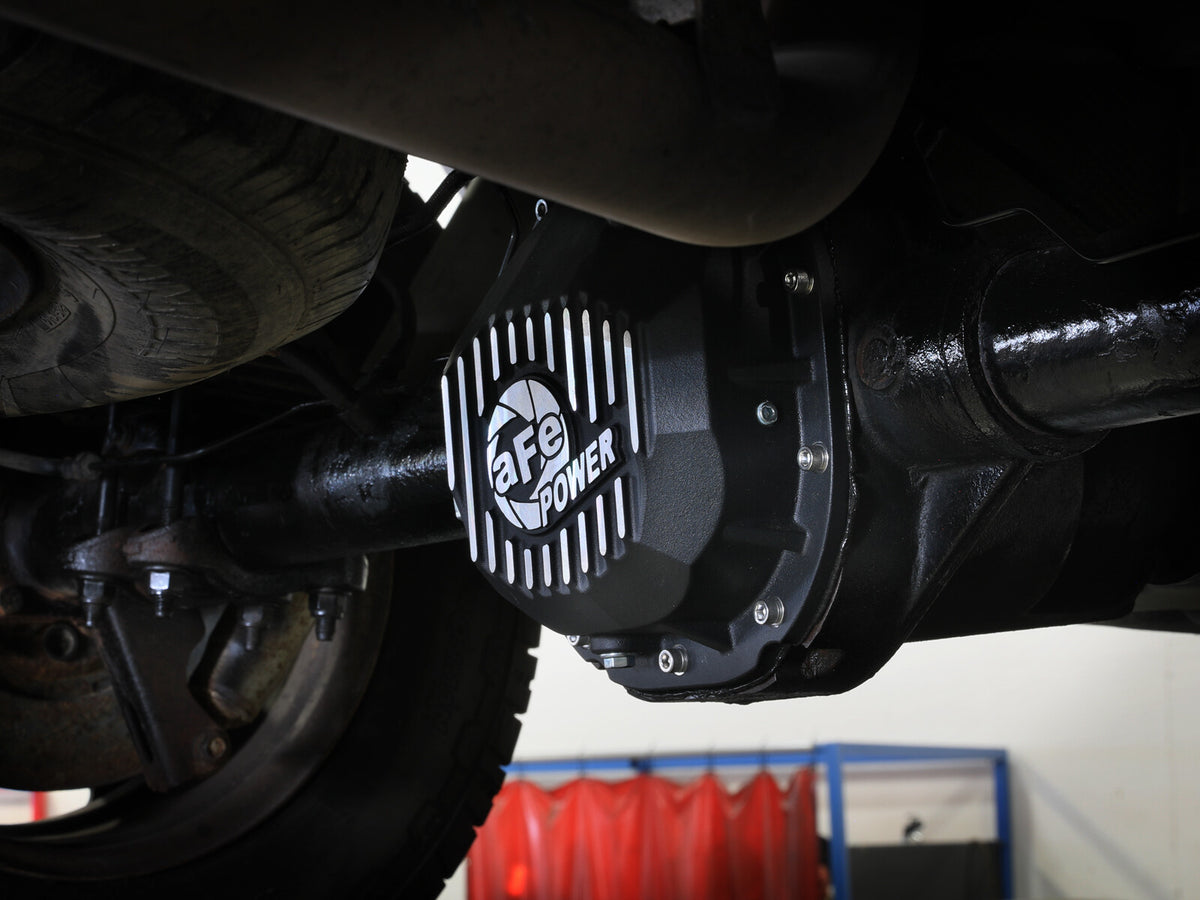 Pro Series Rear Differential Cover Black w/ Machined Fins Ford F-150 90-14 (Ford 8.8) aFe Power-7