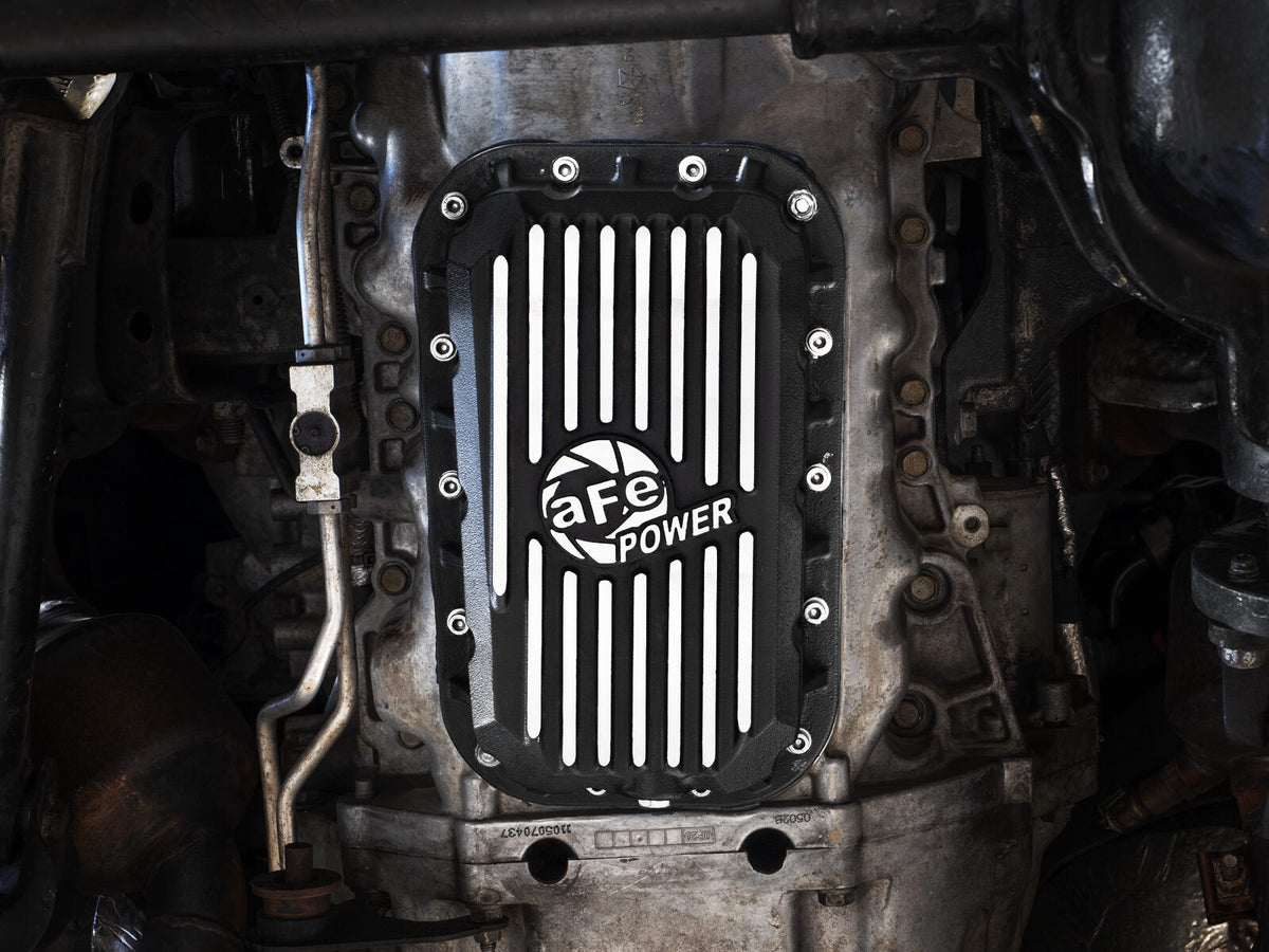 Pro Series Engine Oil Pan Black w/ Machined Fins Jeep Wrangler (JK) 12-18 V6-3.6L aFe Power-5