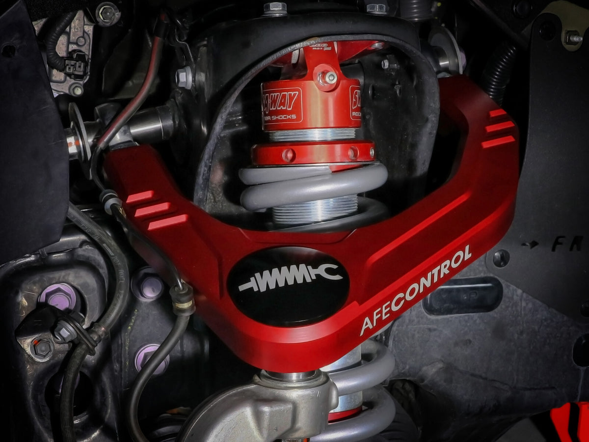 Control Billet Uniball Upper Control Arm Kit Red Toyota Tundra 22-26 V6-3.4L (tt) aFe Power-4