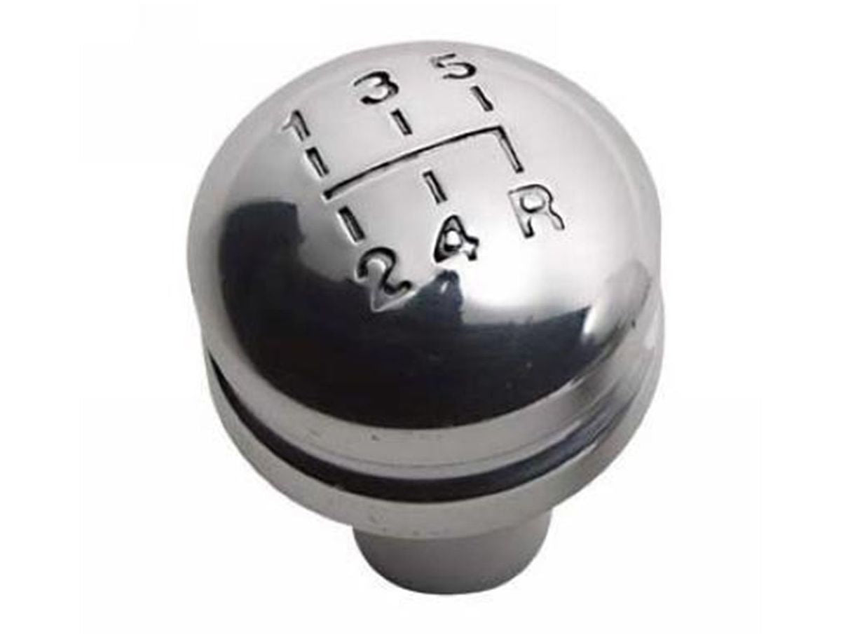 Billet Shift Knob with 5-Speed Shift Pattern for 1987-1995 Jeep Wrangler YJ, 1997-2006 Jeep Wrangler TJ, Polished Rampage
