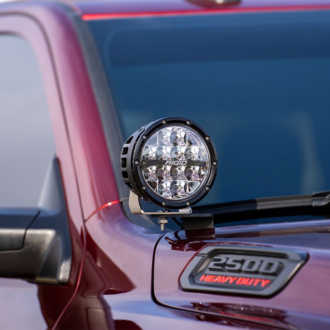 2019-Present Dodge RAM 2500/3500 A-Pillar 6 Inch 360-Series LED Light Kit Rigid Industries