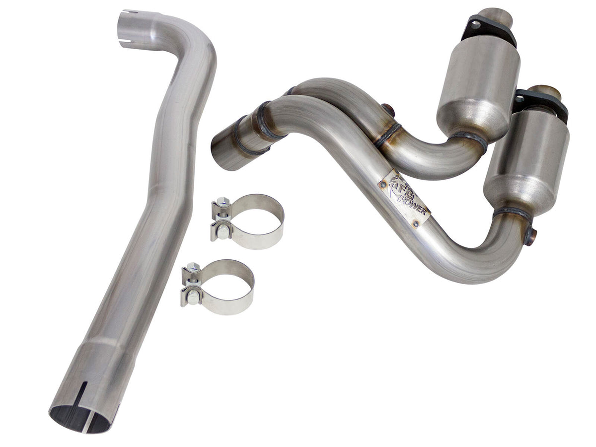 Direct Fit 409 Stainless Steel Front Catalytic Converter Jeep Wrangler (TJ) 04-06 L6-4.0L aFe Power-6