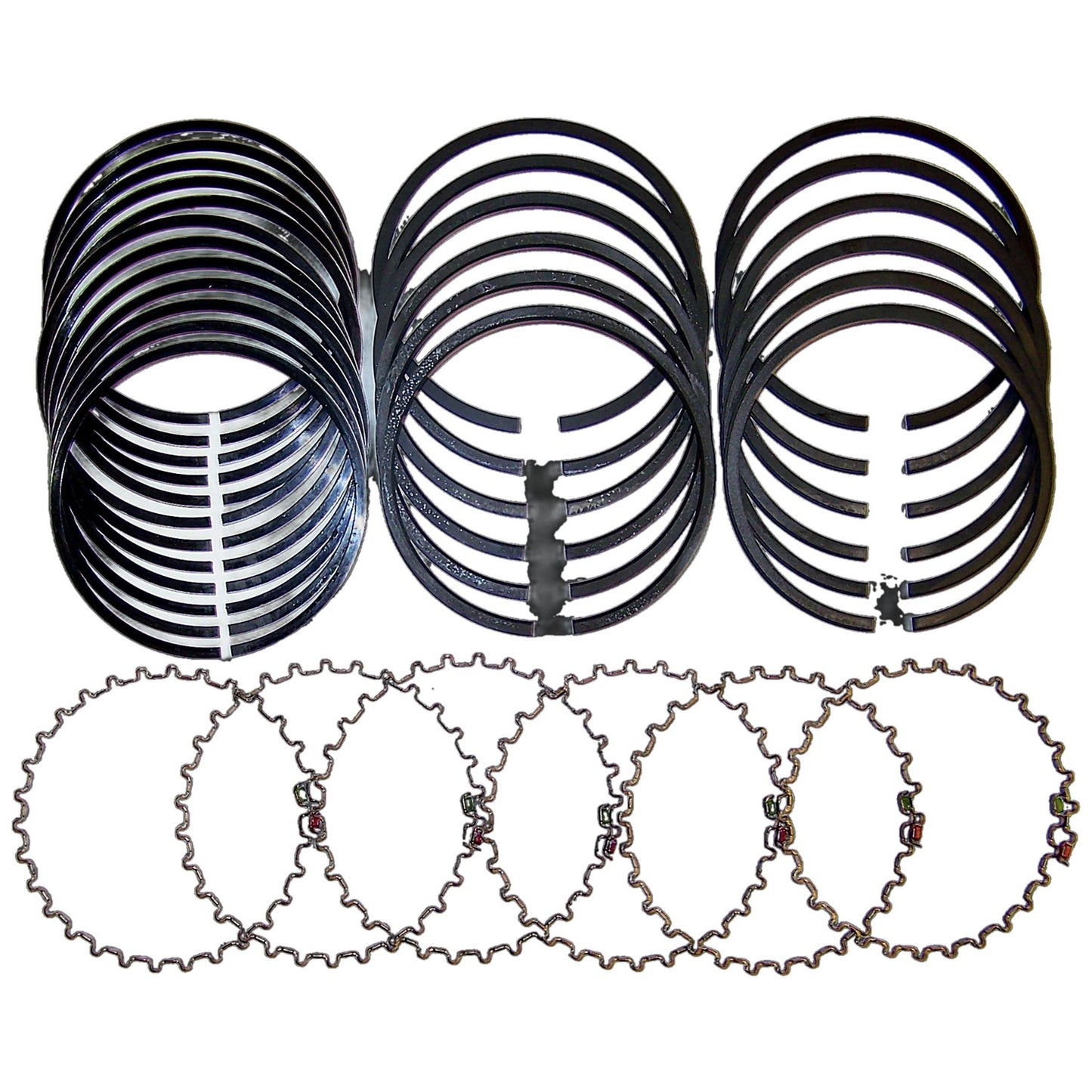 Standard Piston Ring Set for 1987-95 Jeep YJ, XJ, MJ, ZJ Models w/ 4.0L Engine Crown Automotive-2