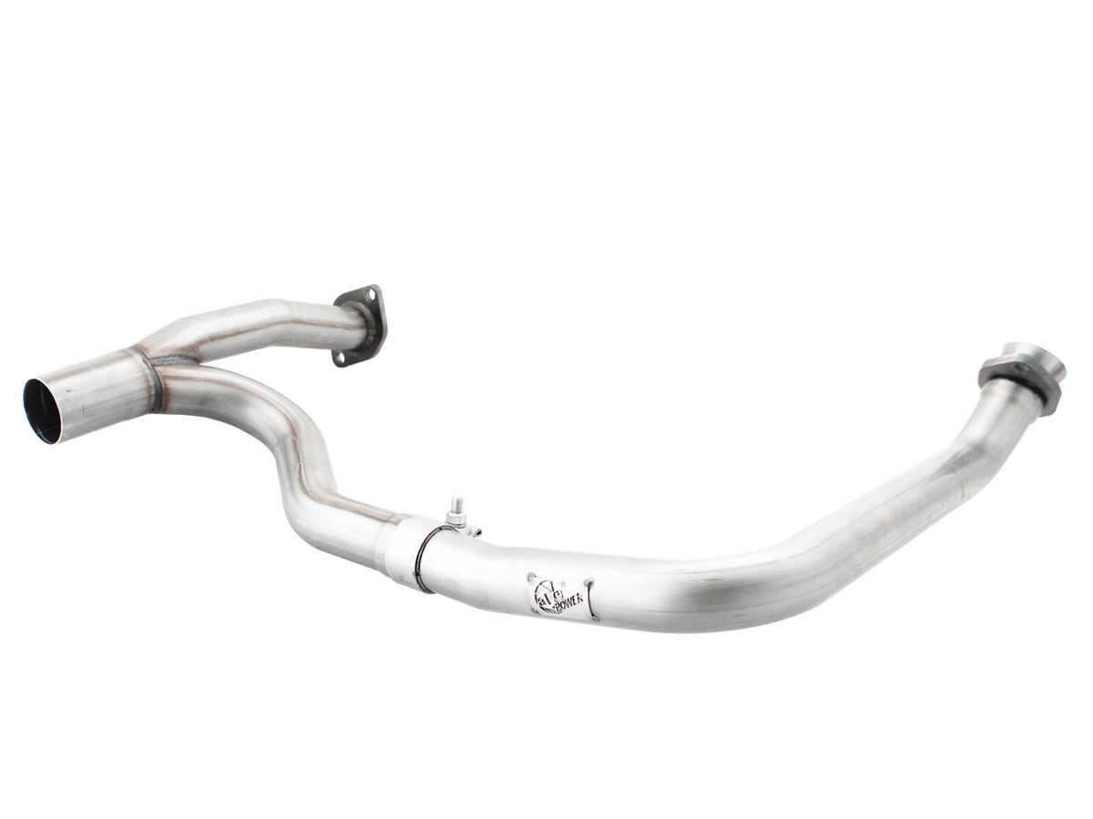 Twisted Steel 2 Inch to 2-1/2 Inch Aluminized Street Series Y-Pipe Jeep Wrangler (JK) 12-18 V6-3.6L aFe Power