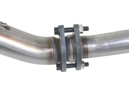 Twisted Steel 2 Inch-2-1/2 Inch Aluminized Steel Loop-Delete Downpipe & Y-Pipe Jeep Wrangler (JK) 12-18 V6-3.6L aFe Power-1