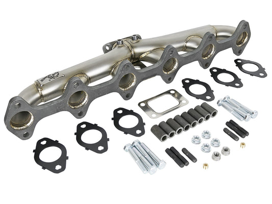 Twisted Steel Header Turbo Manifold (T3) Dodge Diesel Trucks 98.5-02 L6-5.9L (td) aFe Power-1