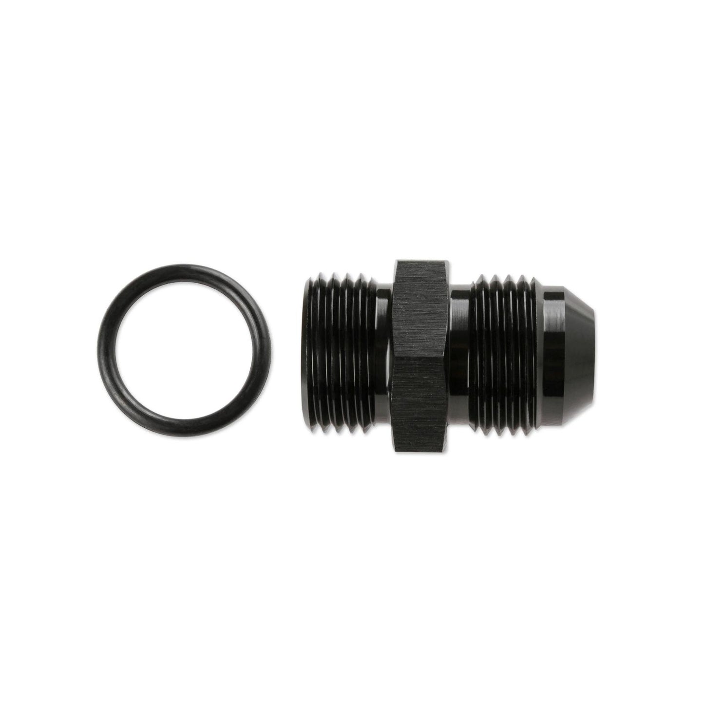 -6 AN To 9/16-18 (AN6) O-Ring Black O-Ring Straight Thread to AN Flare Fitting 6061 Aluminum Construction Mr Gasket-2