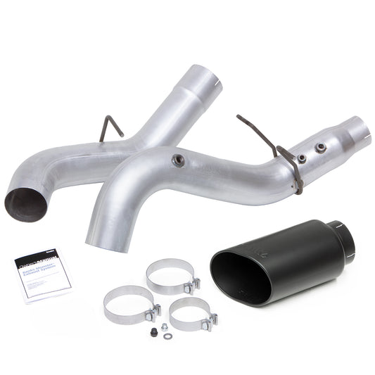 Monster Exhaust System 5-inch Single Exit Black Tip 2017- 2019 Chevy/GMC 2500/3500 Duramax 6.6L L5P Banks Power-1