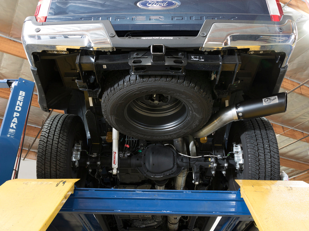 Atlas 5 Inch Aluminized Steel Dpf-Back Exhaust System w/ Tip Ford Diesel Trucks 17-26 V8-6.7L (td) aFe Power-15