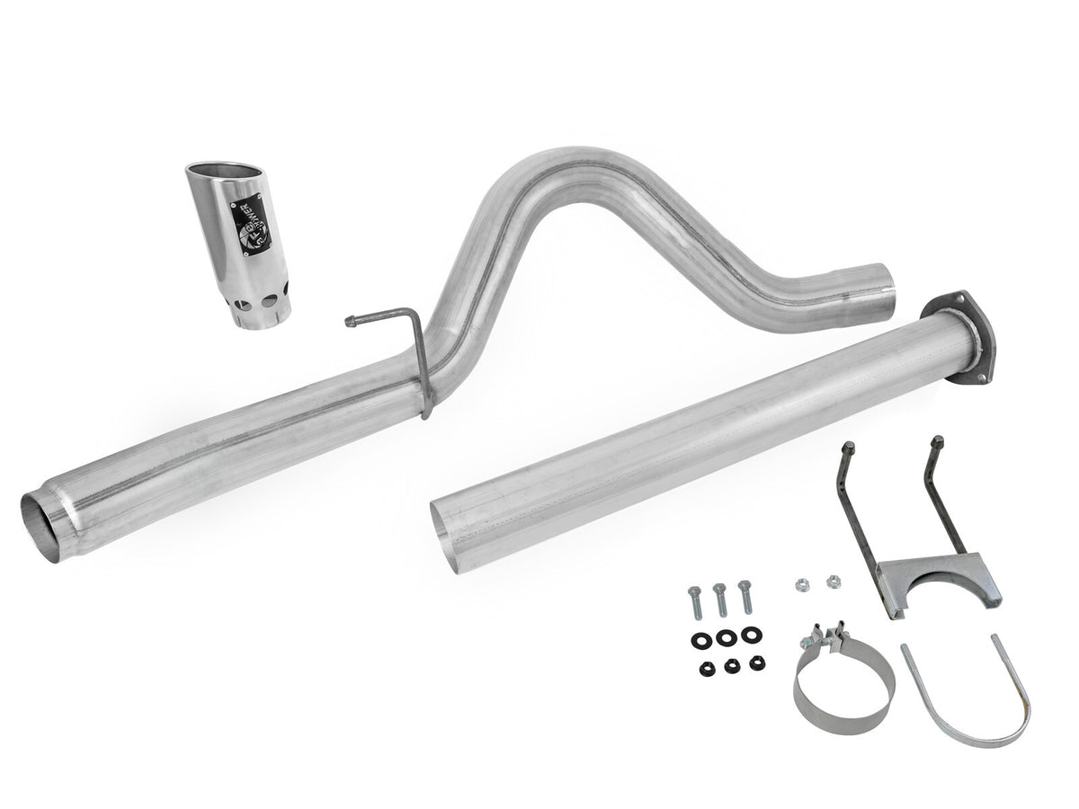Large Bore-HD 4 Inch 409 Stainless Steel Dpf-Back Exhaust System Ford Diesel Trucks 11-14 V8-6.7L (td) aFe Power-4