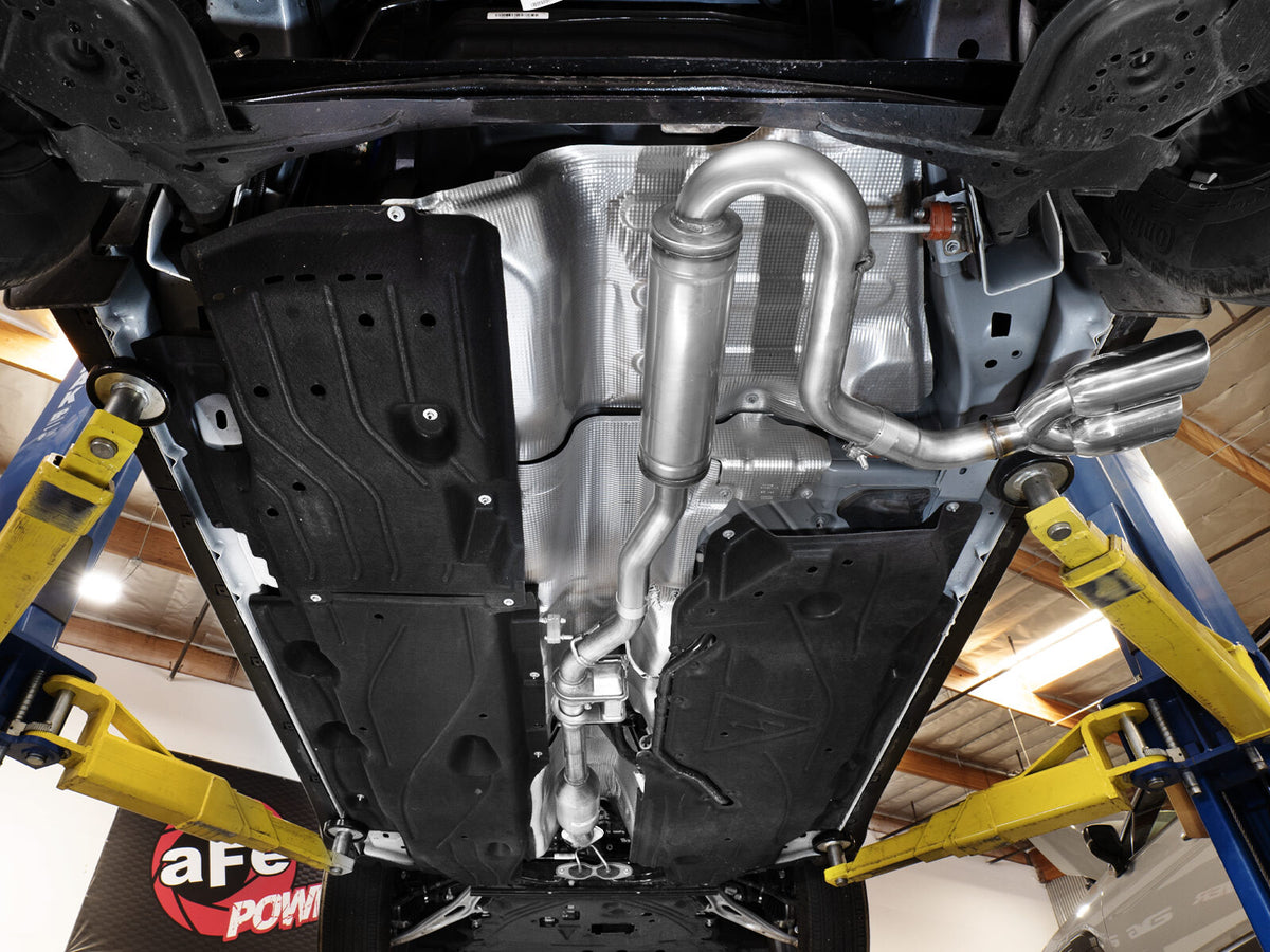 Rebel Series 2-1/2 Inch 304 Stainless Steel Cat-Back Exhaust w/ Polished Tip Ford Maverick 22-26 L4-2.5L FWD aFe Power-5