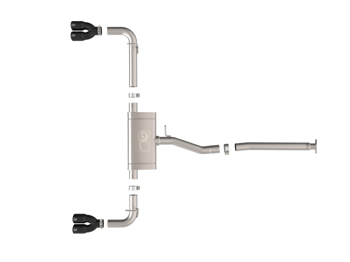 Takeda 2-1/2 Inch 304 Stainless Steel Cat-Back Exhaust System w/ Tip Lexus NX250 22-25 L4-2.5L aFe Power-3