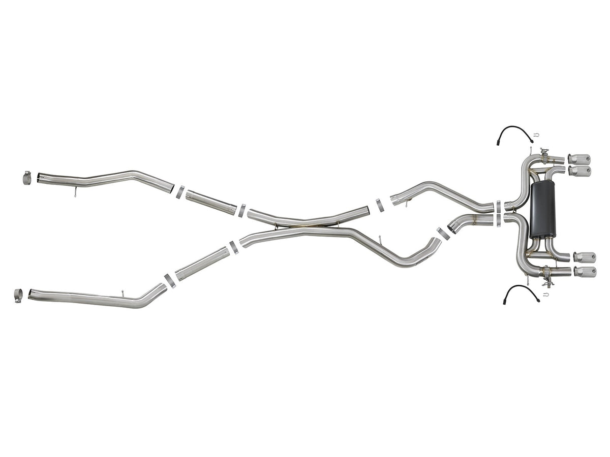 Mach Force-Xp 3-1/2 Inch 304 Stainless Steel Cat-Back Exhaust w/ Polished Tip BMW X5 M (F85) / X6 M (F86) 15-19 V8-4.4L (tt) S63 Moderate Sound Level aFe Power-3