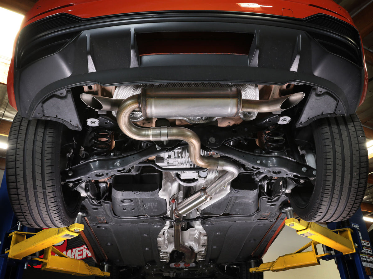 Mach Force-Xp 2-1/2 Inch Stainless Steel Cat-Back Exhaust System w/ Resonator Audi Q3 19-25 L4-2.0L (t) aFe Power-4