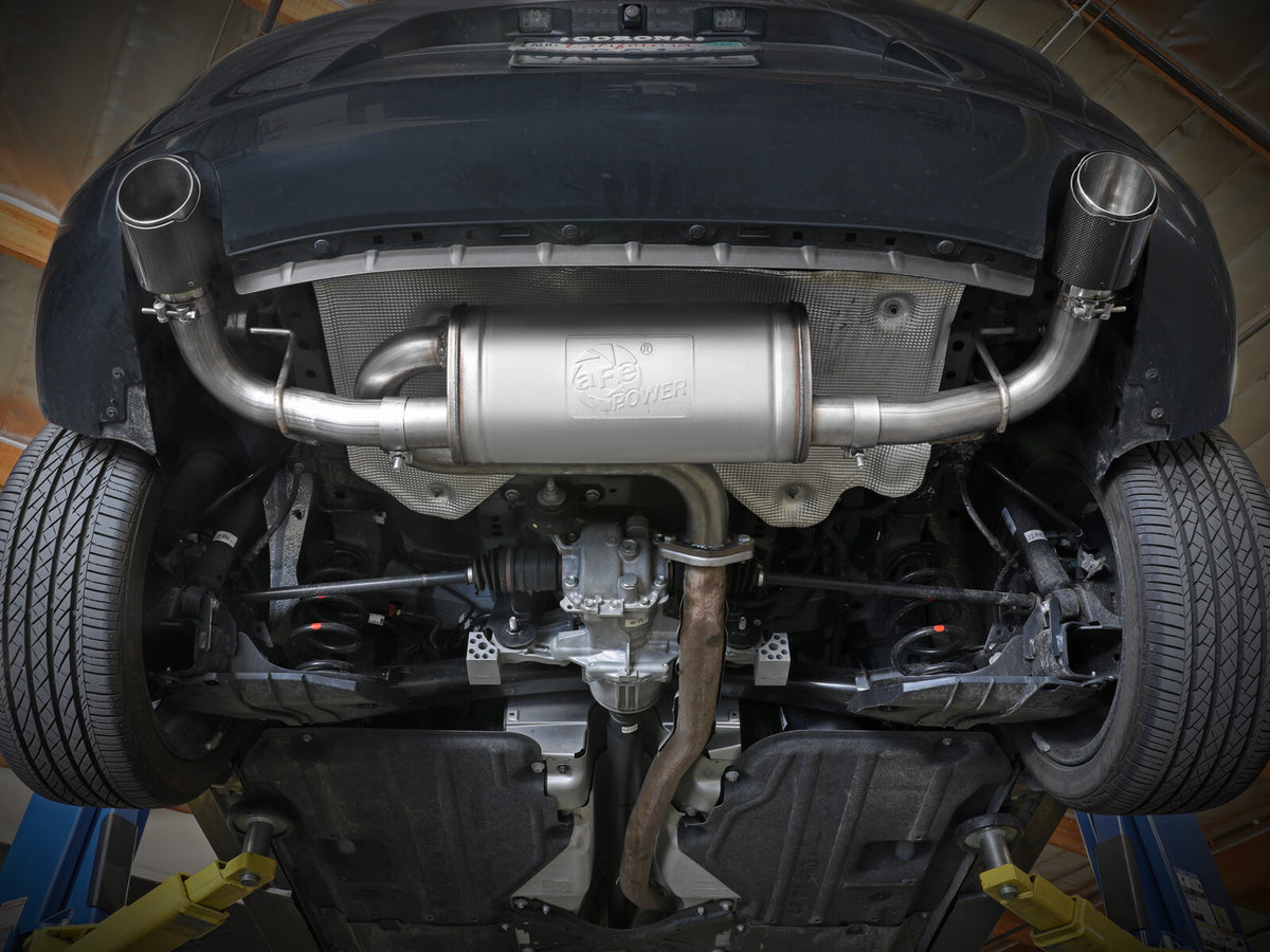 Takeda 3 Inch to 2-1/2 Inch 304 Stainless Steel Axle-Back Exhaust Mazda 3 Hatchback 19-26 L4-2.5L/2.5L (t) aFe Power-19
