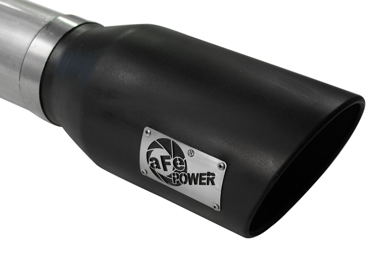 Large Bore-HD 5 Inch 409 Stainless Steel Dpf-Back Exhaust System w/ Tip Ford Diesel Trucks 08-10 V8-6.4L (td) aFe Power-11