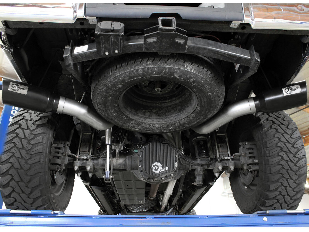 Large Bore-HD 4 Inch 409 Stainless Steel Dpf-Back Exhaust System w/ Tip Ford Diesel Trucks 15-16 V8-6.7L (td) aFe Power-9